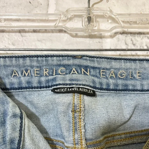 American Eagle Light Blue AirFlex Denim, distressed, 30 x 32 - Picture 2 of 12